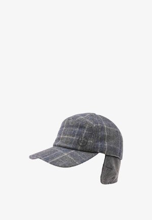 bugatti, CHECKED WITH EAR FLAPS - Cap - silver-coloured