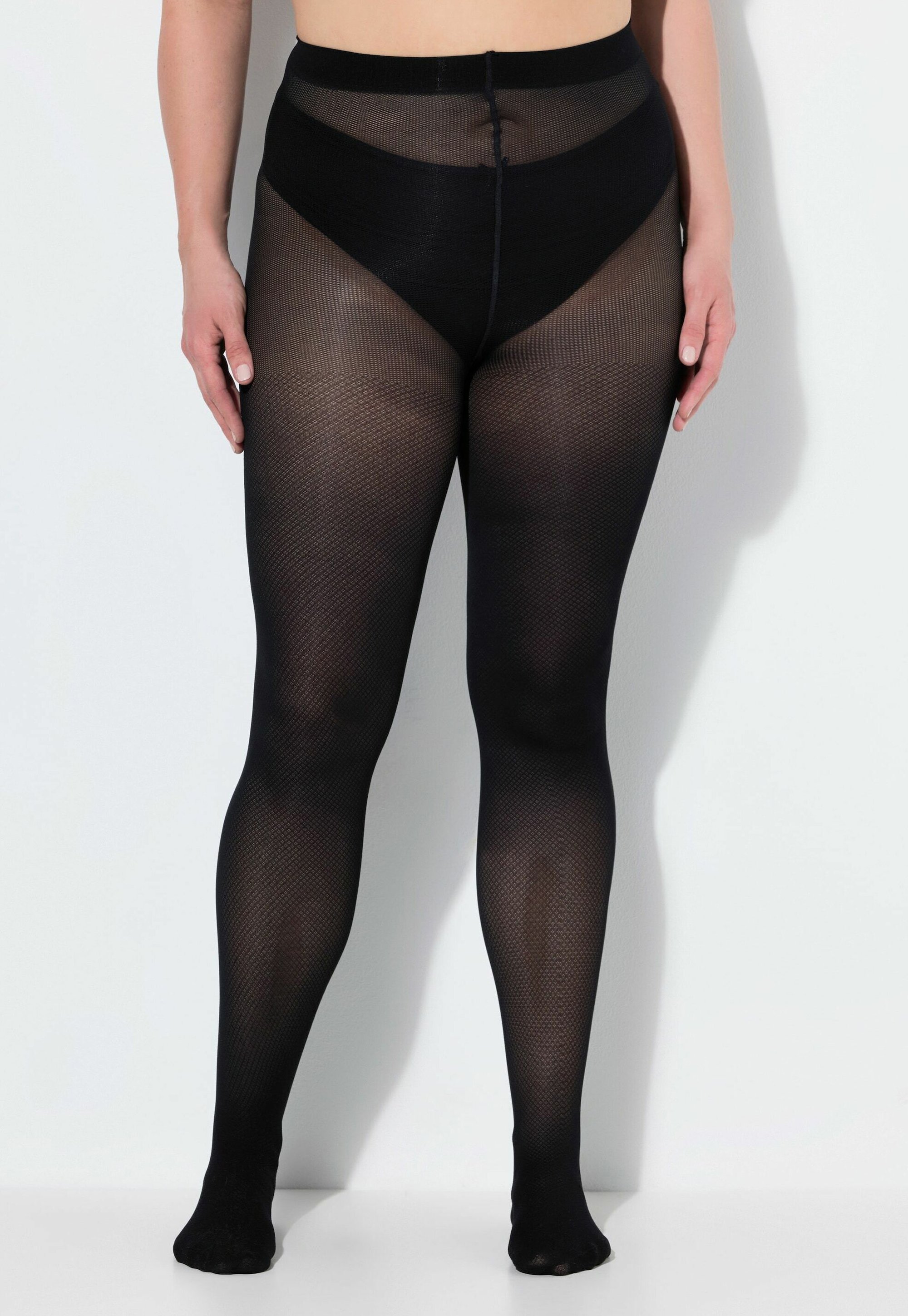 Ulla Popken SHEER PATTERNED Tights black Zalando
