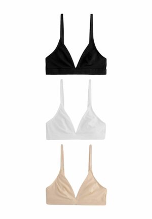Next 3 PACK  - Triangel BH - black white pastel rose nude
