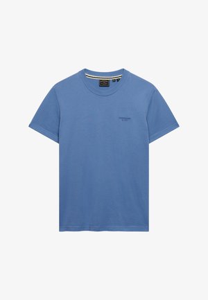 Superdry & Co, SUPERDRY ESSENTIAL STACKED LOGO EMBROIDERED T-SHIRT.. - Camiseta básica - colony blue mid blue