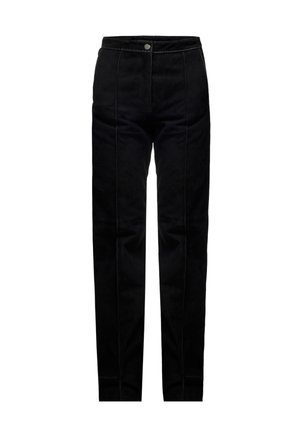 ASYA - Leren broek - black