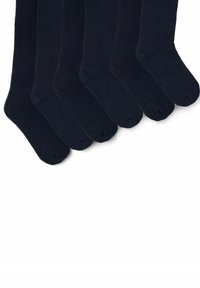 Sei paia di calzini blu navy realizzati in un tessuto morbido, con una texture liscia e una zona toe rinforzata, dal design classico.
