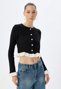 Koton CROP - Cardigan - black