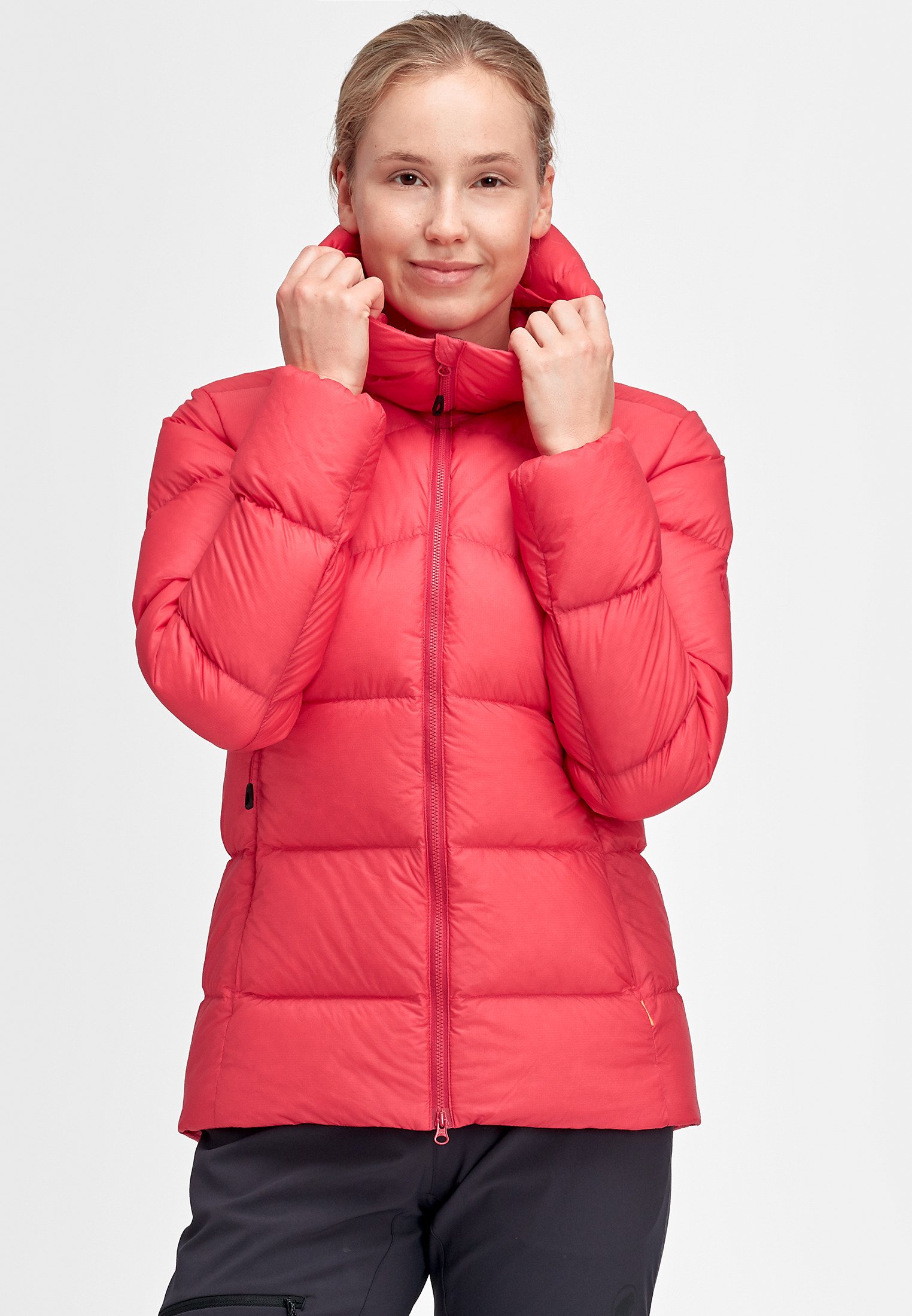 Mammut Meron Hooded Daunenjacke Dragon Fruit Rot Zalando De