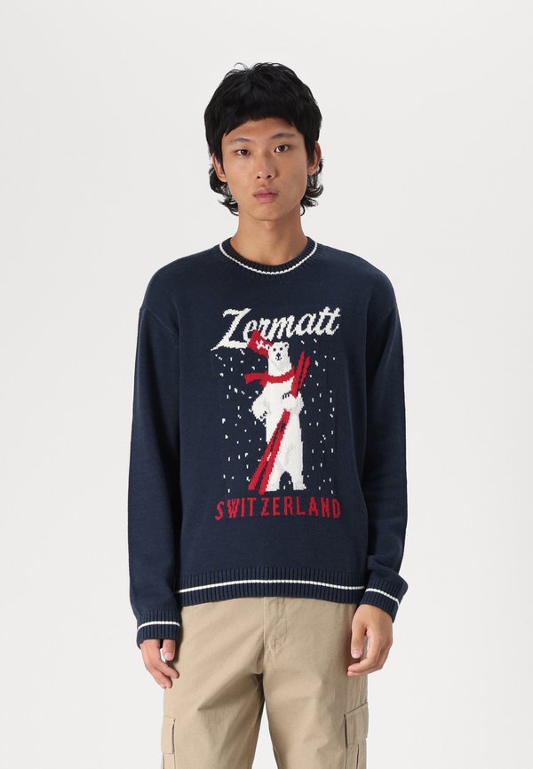 Relaxed Zermatt Switzerland Graphic Crew Sweater - Jumper