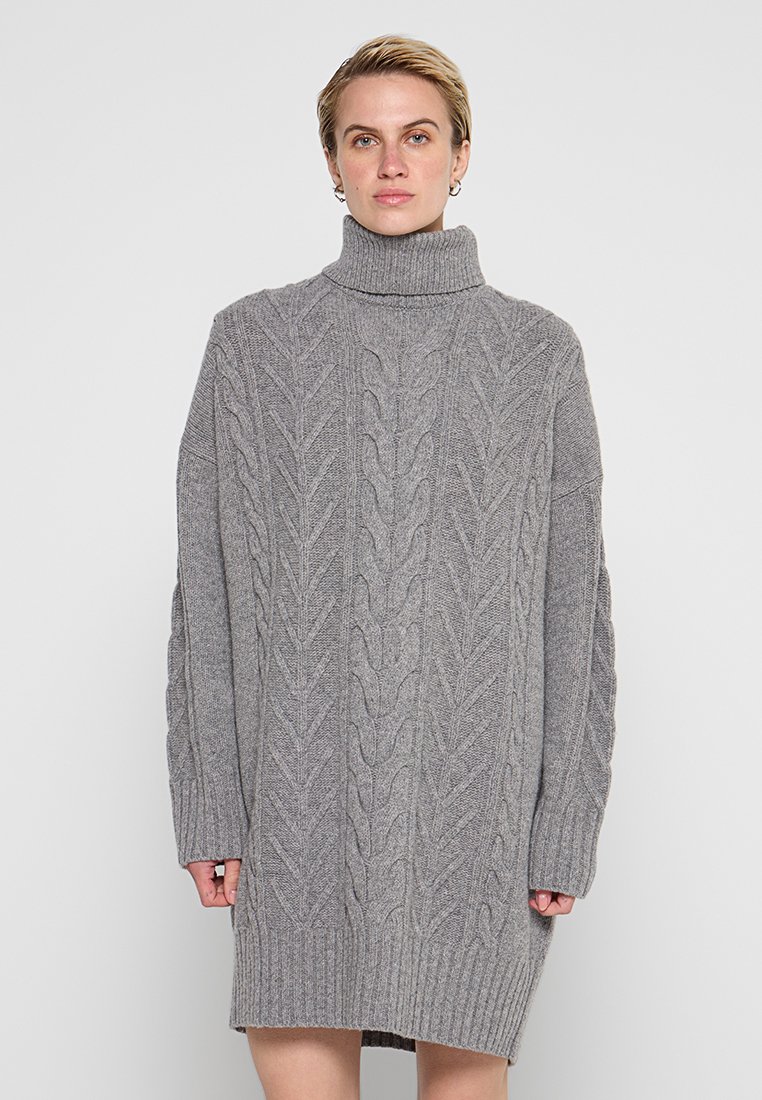 Barbour Gebreide jurk grijs