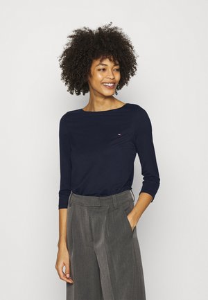 BOAT NECK TEE 3/4 - Maglietta a manica lunga - blue
