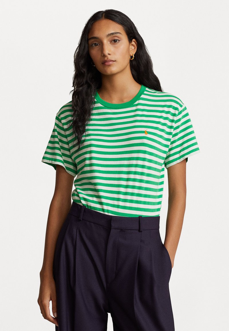 Polo Ralph Lauren SHORT SLEEVE - Printtipaita - preppy green/white