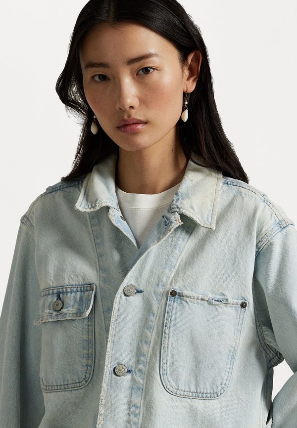 RIGID DENIM UNLINED FIELD JACKET - Denim jacket - motta wash3