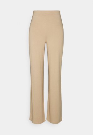 SOFT STRAIGHT PANTS - Tygbyxor - beige