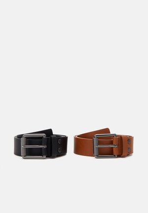 2 PACK UNISEX - Cinturón - black/cognac