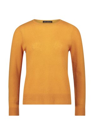 MIT RUNDHALSAUSSCHNITT - Pullover - gold