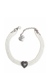 Alpenflüstern TRACHTEN-PERLEN-KROPFKETTE ORNAMENT-HERZ (CREME-WEISS) - Halskette - creme weiß