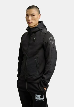 Felpa con zip - nero