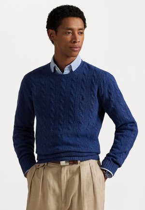 Polo Ralph Lauren CABLE KNIT WOOL CASHMERE JUMPER - Trui - rustic navy heather