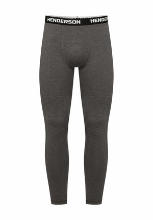 Gray long underwear with a fitted design, made of soft fabric, featuring a black elastic waistband with "HENDERSON" logo.