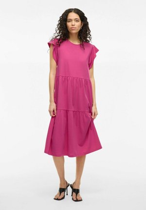 VILA VISUMMER MIDI - Vestito di maglina - raspberry rose