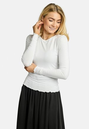 NATALIA LS ROUND NECK - Svetrík - white