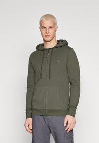AllSaints BRACE ZIP HOODY - Felpa con zip - dark ivy green