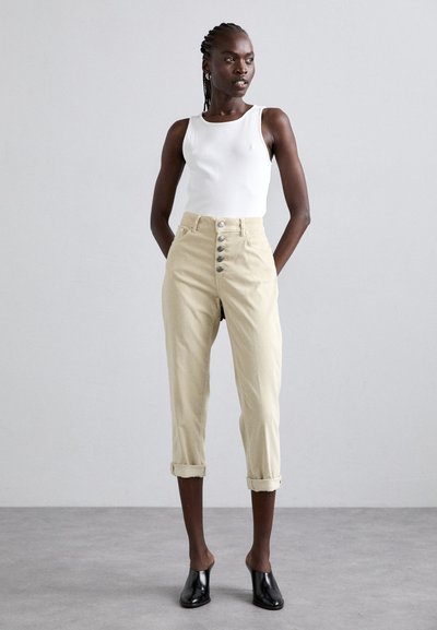 Dondup KOONS JEWEL BUTTON - Pantaloni - avory