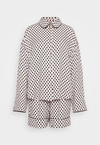 OVERSIZED WITH SHORTS IN TIE PRINT - Nattøj sæt -  beige/blue/black