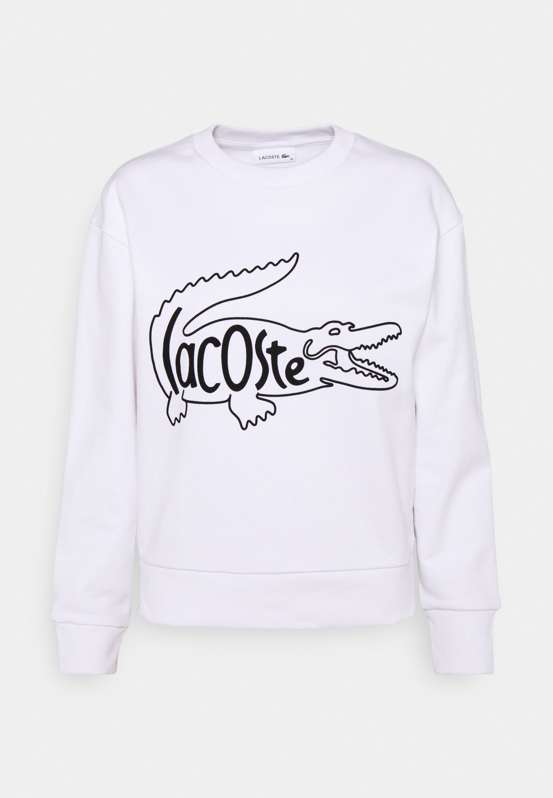 lacoste sweatshirt white