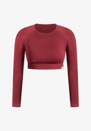Smilodox CROP LONGSLEEVE MAYSA - Maglietta a manica lunga - bordeaux