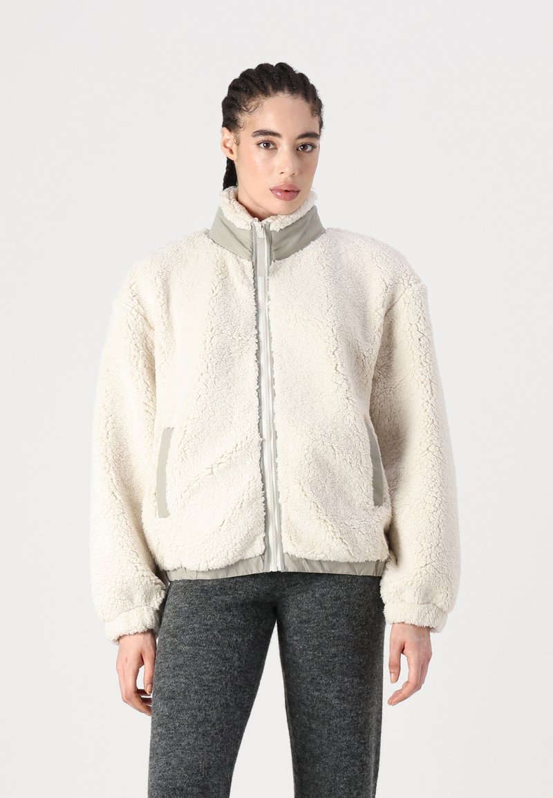 BDG Urban Outfitters OLIVE BOXY  - Flisinė striukė - ecru