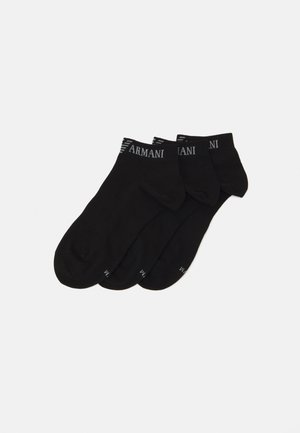 Emporio Armani SNEAKER SOCKS 3 PACK - Nogavice - nero