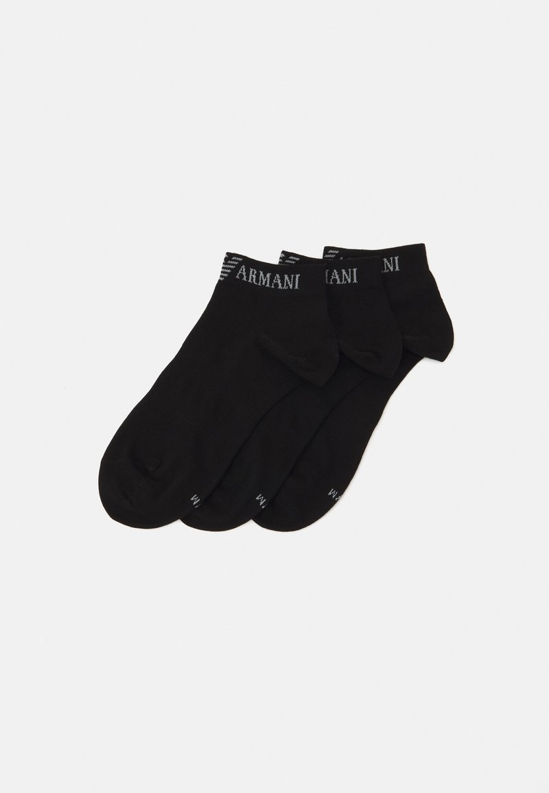 Emporio Armani SNEAKER SOCKS 3 PACK - Nogavice - nero