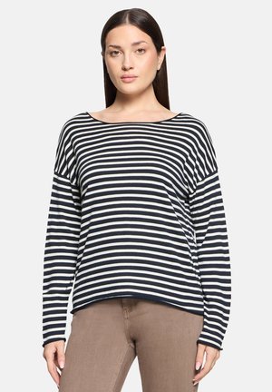 MIT U-BOOT-AUSSCHNITT PULLOVER - Pullover - patch dark blue/cream