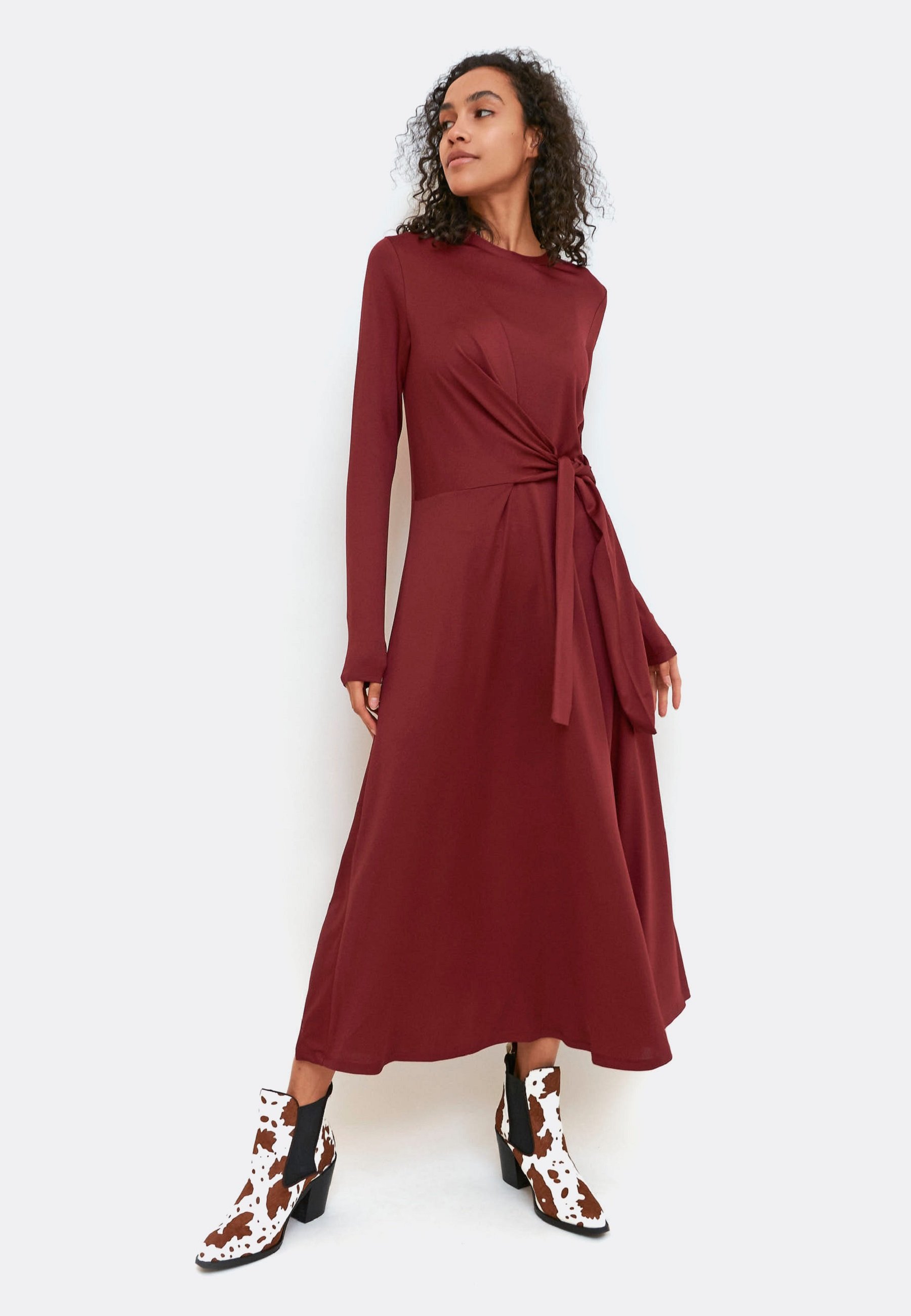 CUPLÉ Vestido largo - burgundy/burdeos - Zalando.es