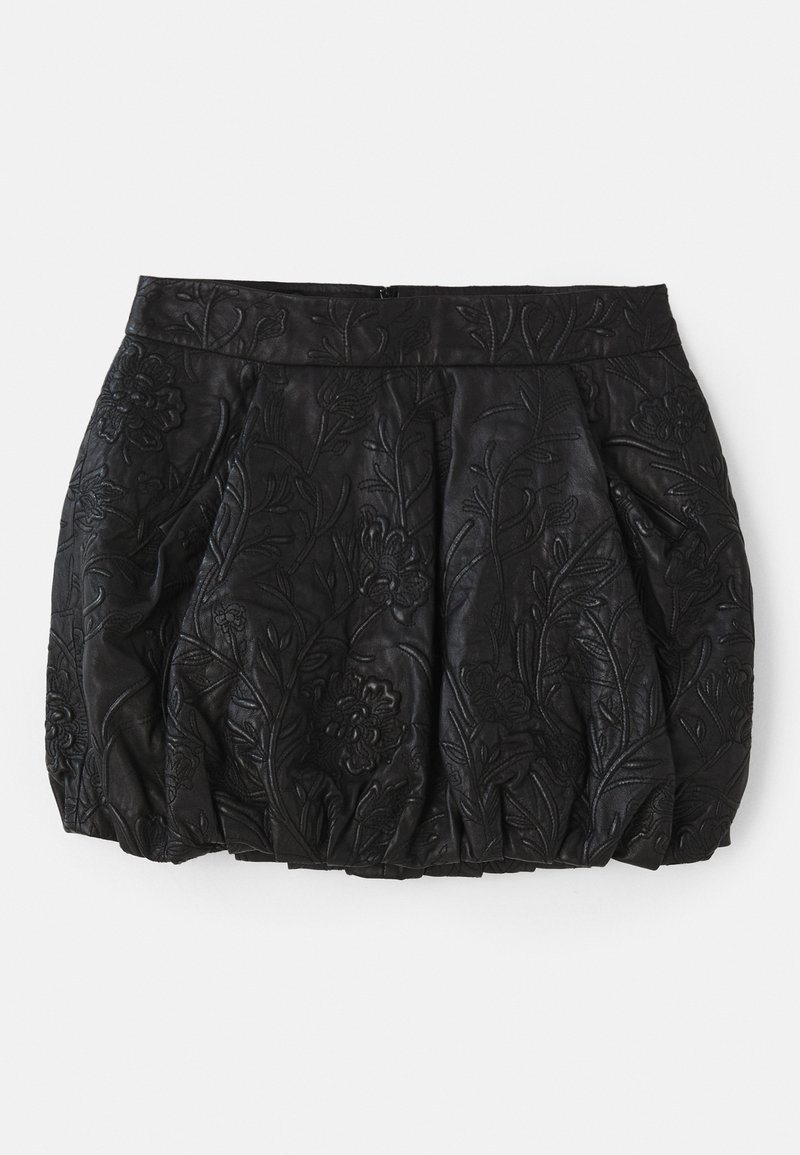 MUNTHE Leren rok zwart MUNTHE Leren rok zwart