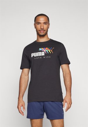 Puma LOVE WINS TEE - T-shirt con stampa - black