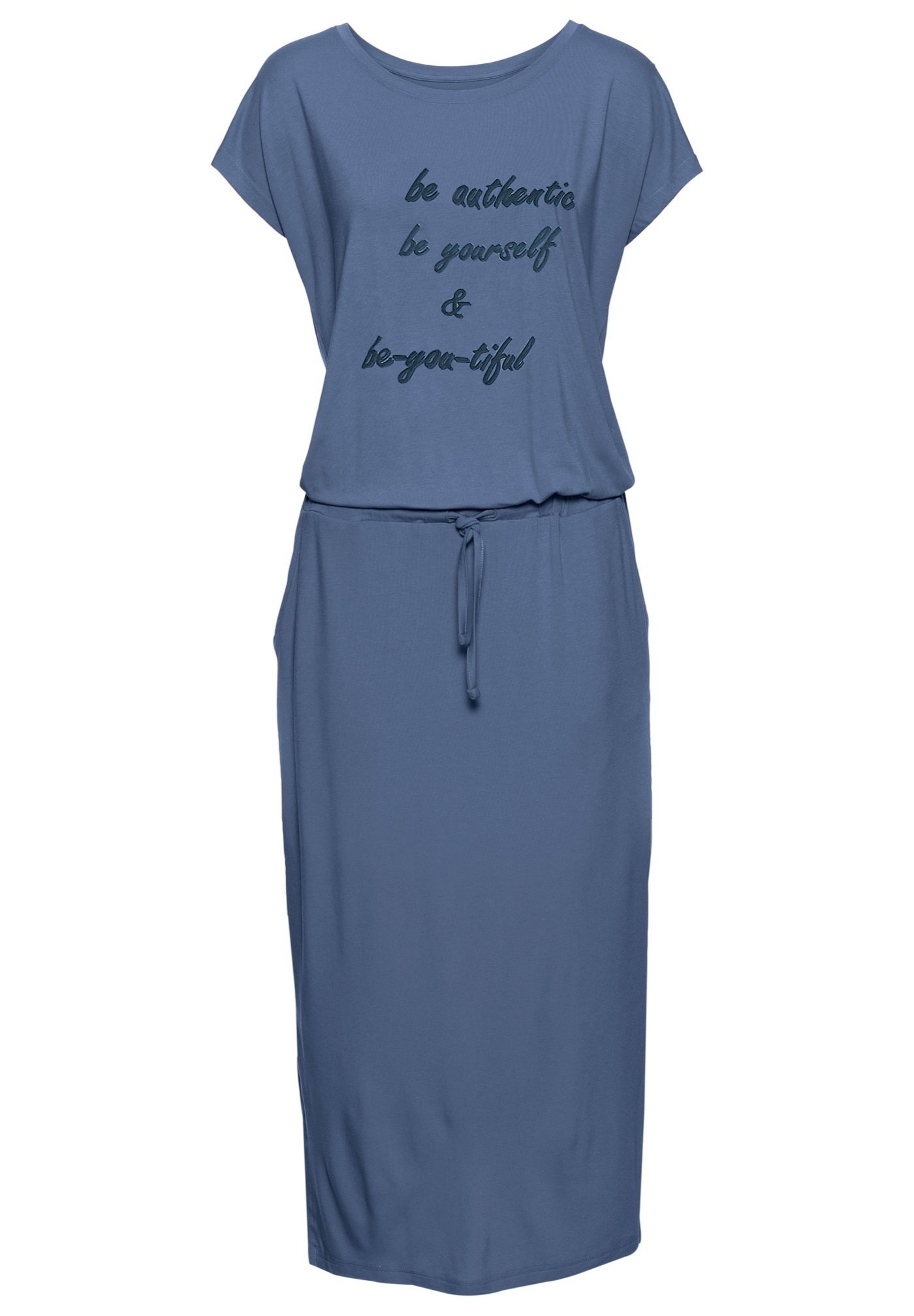 bonprix Vestito di maglina - blau/blu - Zalando