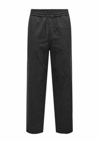 Only & Sons SINUS LOCKER GESCHNITTEN  - Stoffhose - black