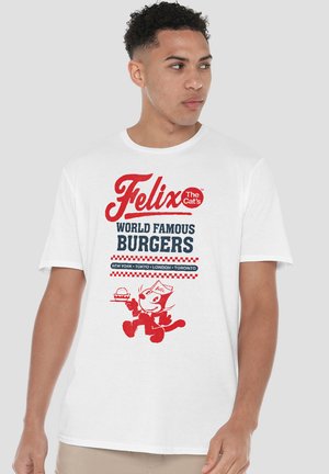 Universal Studios, FELIX THE CAT WORLD FAMOUS BURGERS - Print T-shirt - white