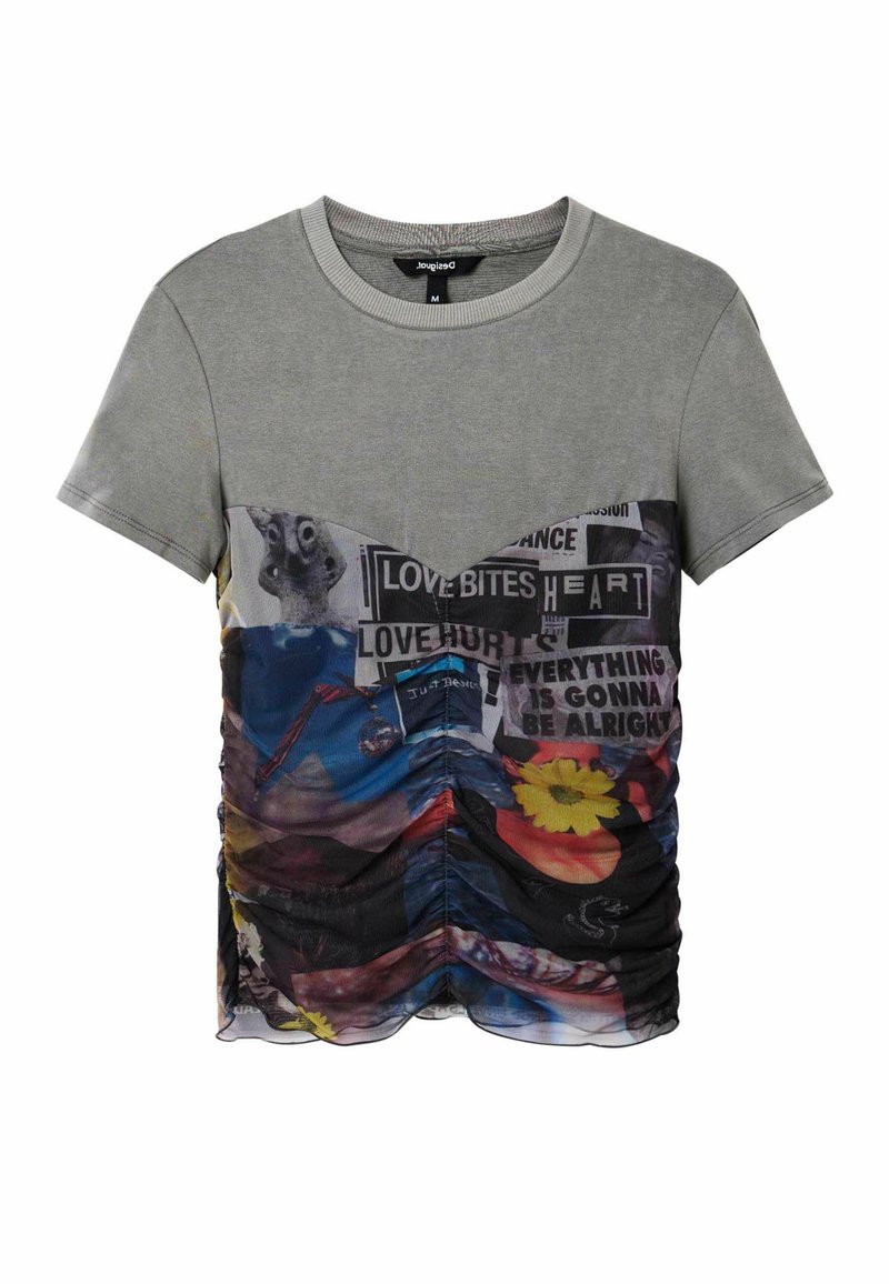Desigual T-shirt print grijs Desigual T-shirt print grijs