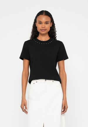 STUD DETAIL - Základné tričko - black