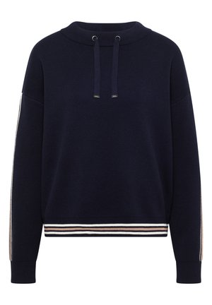 Cecil, PULLOVER MIT TURTLE NECK UND COLLEGE-DETAILS - Jumper - urban dark blue melange