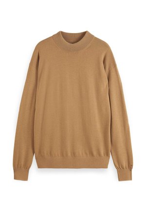CORE DROPPED SHOULDER MOCK NECK - Pullover - light camel