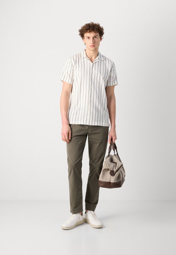 STRIPED SHIRT - Shirt - dark khaki3