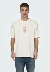 Only & Sons 2ER-SET RUNDHALS KURZARM - Print T-shirt - weiß