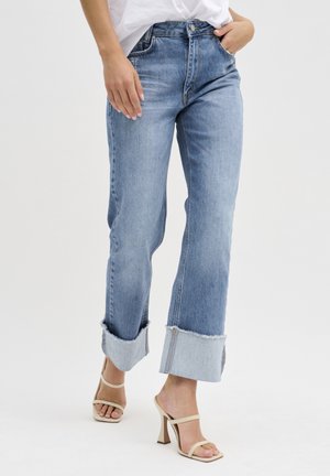 DALLASMW HIGH  - Egyenes szárú farmer - medium blue retro wash