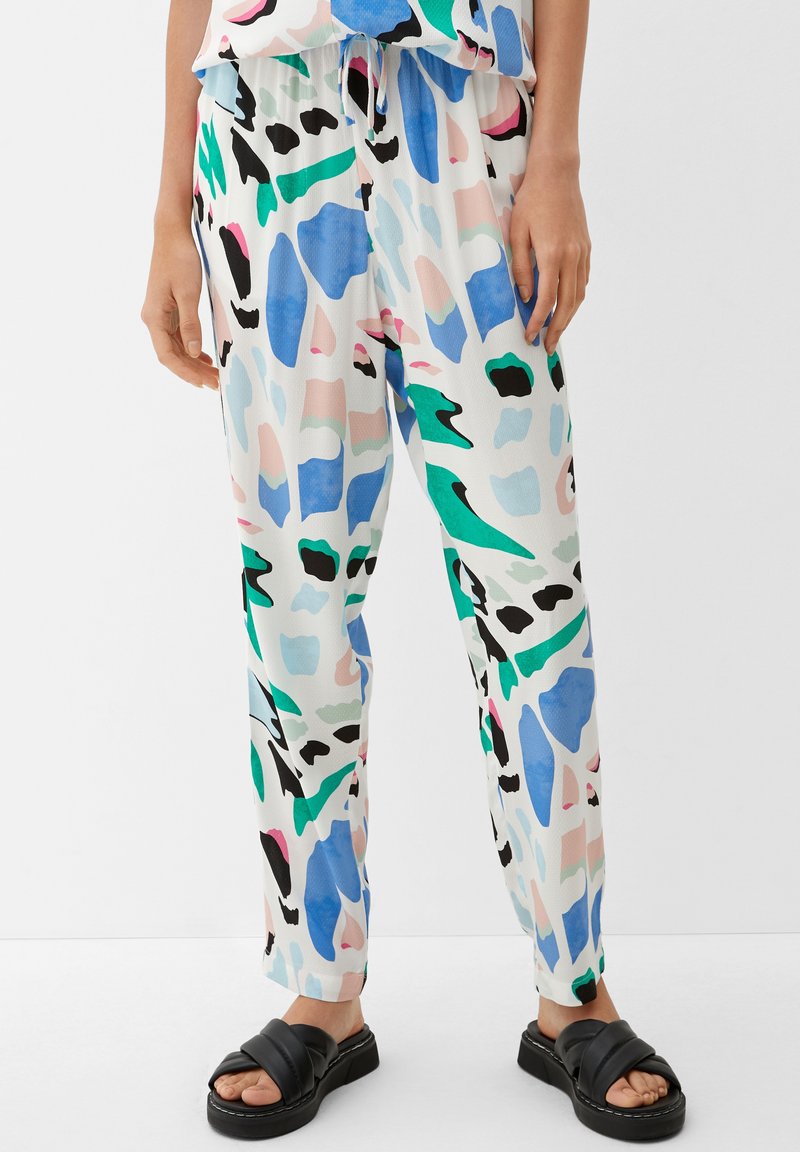 s.Oliver REGULAR MIT DOBBY-STRUKTUR - Broek - ecru