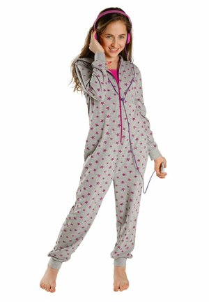 LASCANA OVERALL - Jumpsuit - grau meliert beere