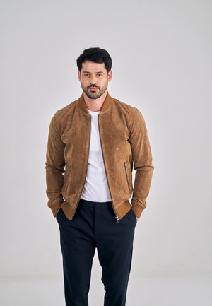 TED - Lederjacke - cognac