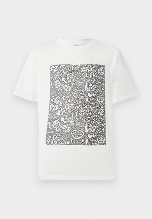 GOOD MAN UNISEX - Print T-shirt - white/black