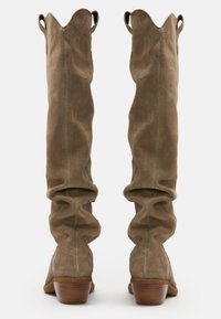 Felmini Kozačky nad kolena - lead grey