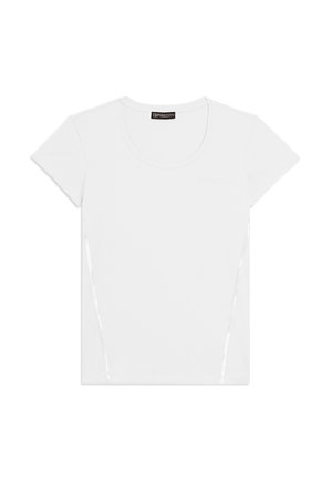 MANICA CORTA CON LOGO E INSERTI ELASTICI - T-shirt basique - white
